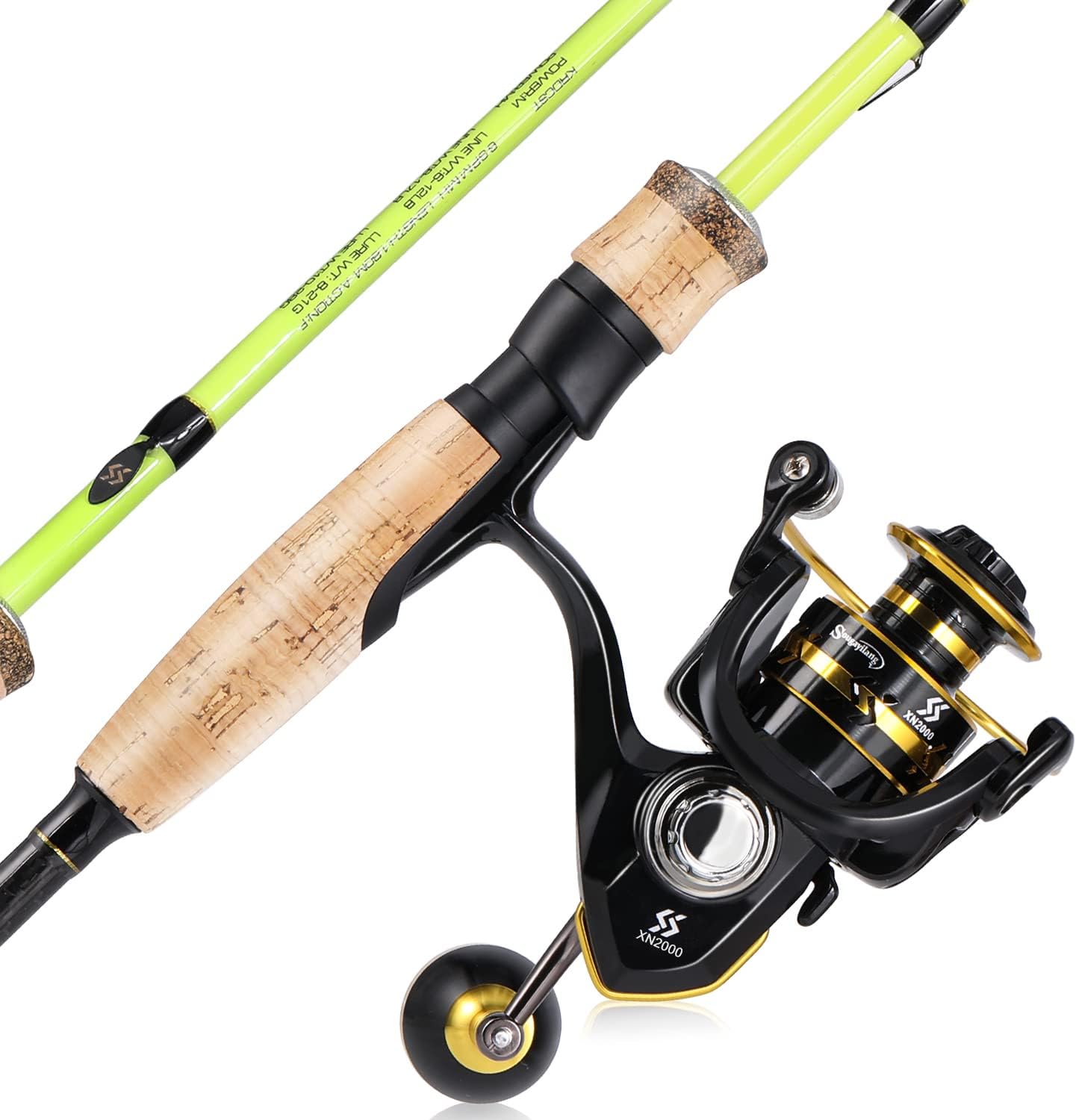 Sougayilang Fishing Rod and Reel Combo, Stainless Steel Guides Fishing Pole with...