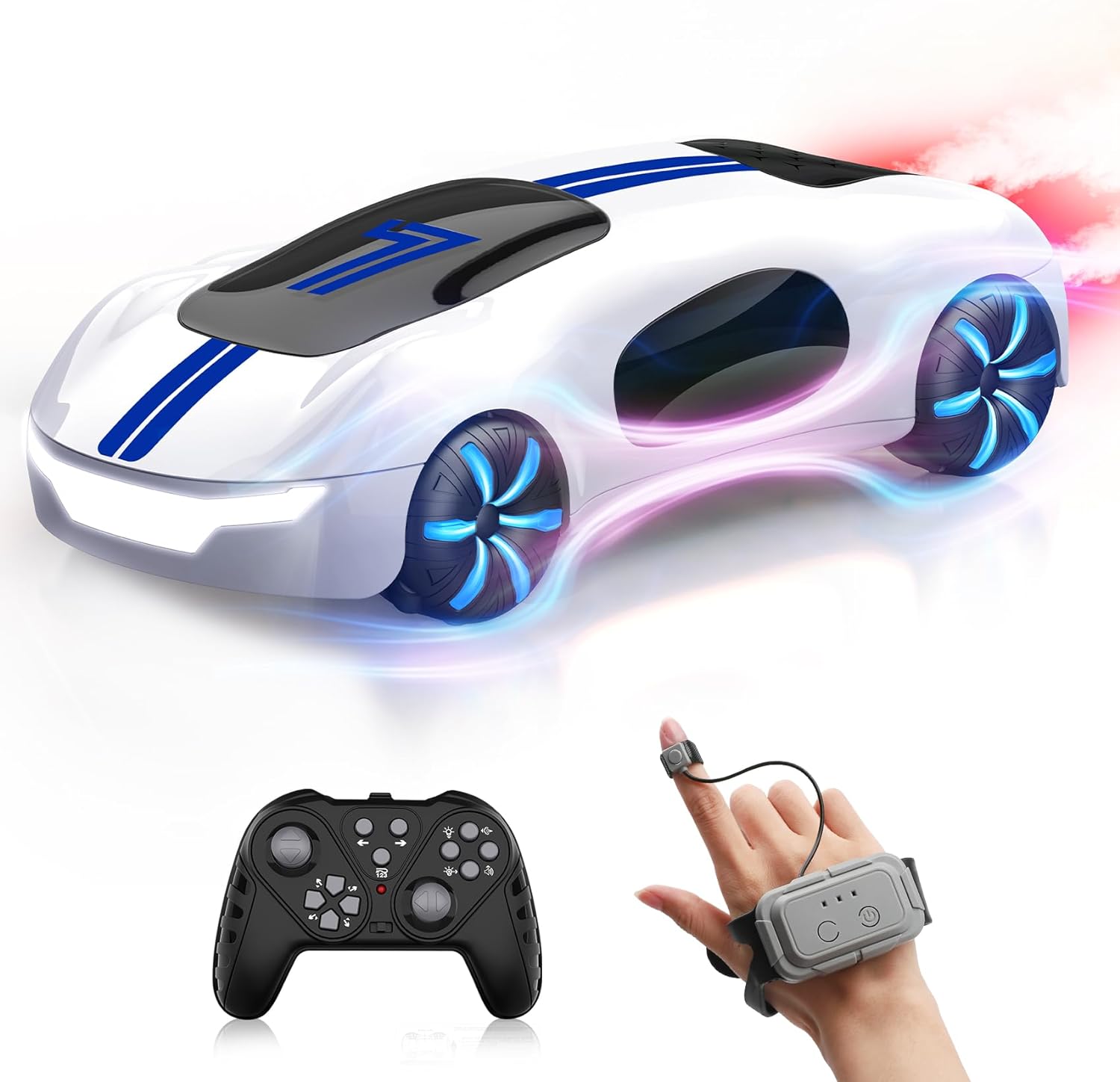 Gesture Sensing Remote Control Car, Drift RC Stunt Car with Light Spray & Sound,...