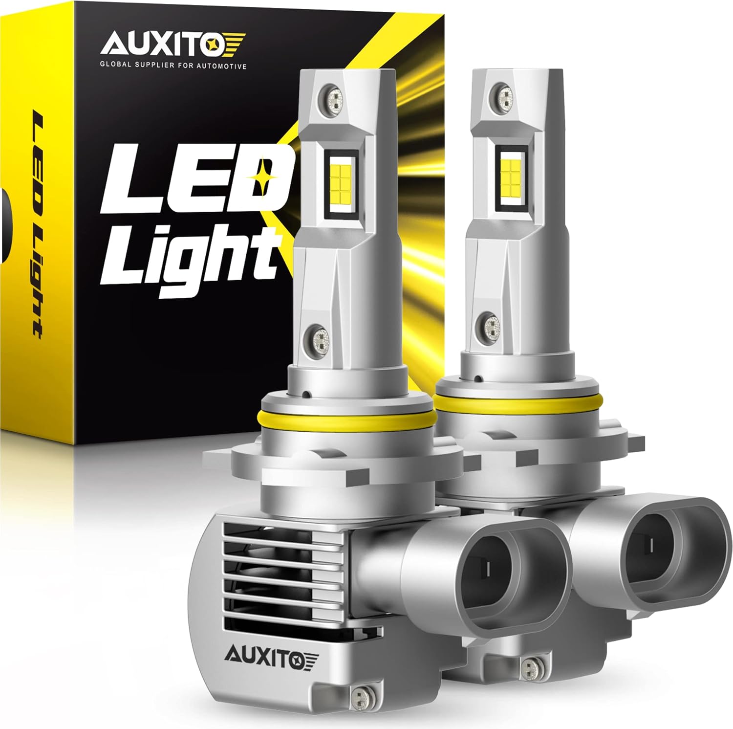 AUXITO 9012 HIR2 Bulbs, 30000LM High Bright 6000K Cool White, CanBus Ready Drivi...