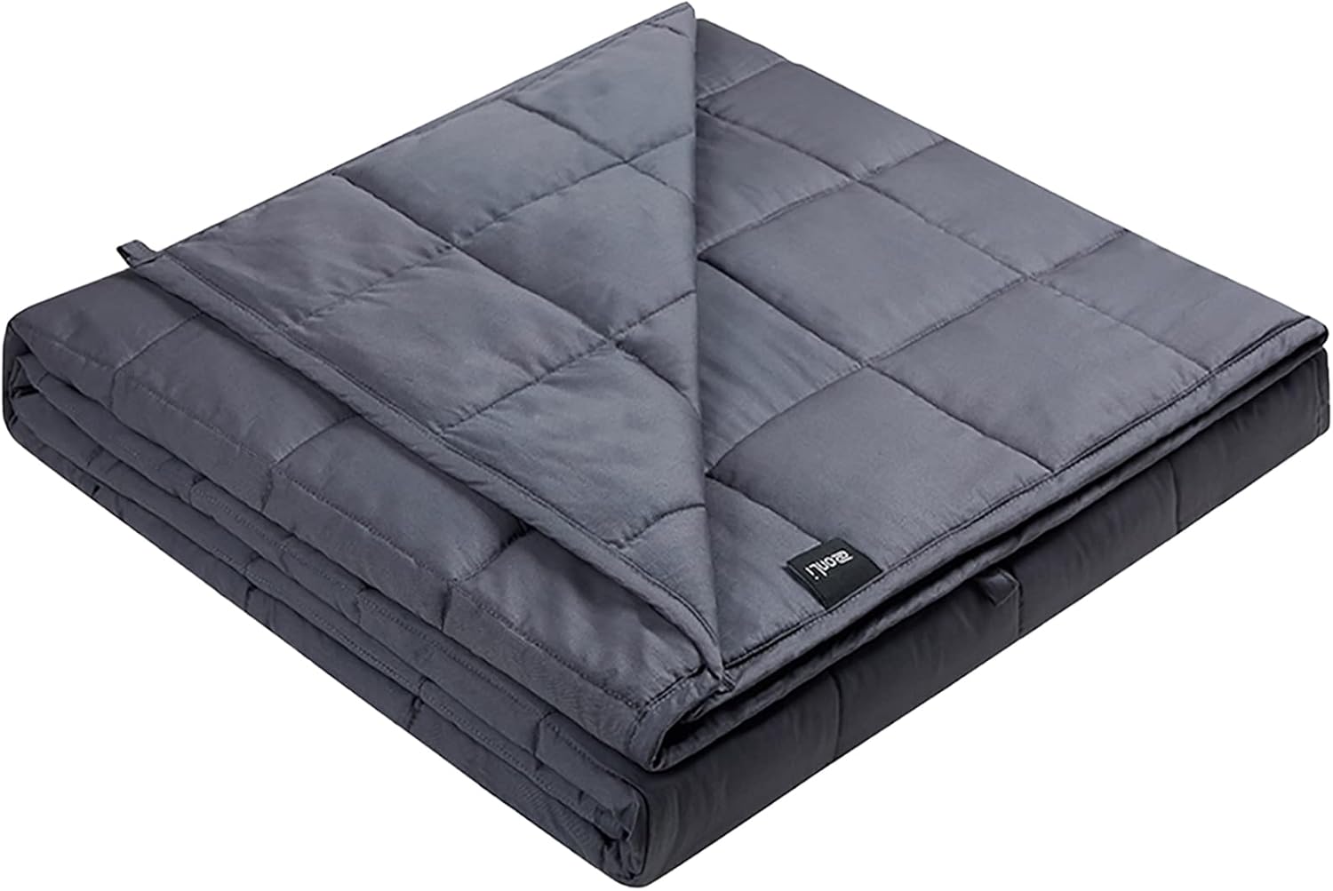 ZonLi Weighted Blanket (60"x80", 15 lbs, Grey), Queen Size Weighted Blanket for...
