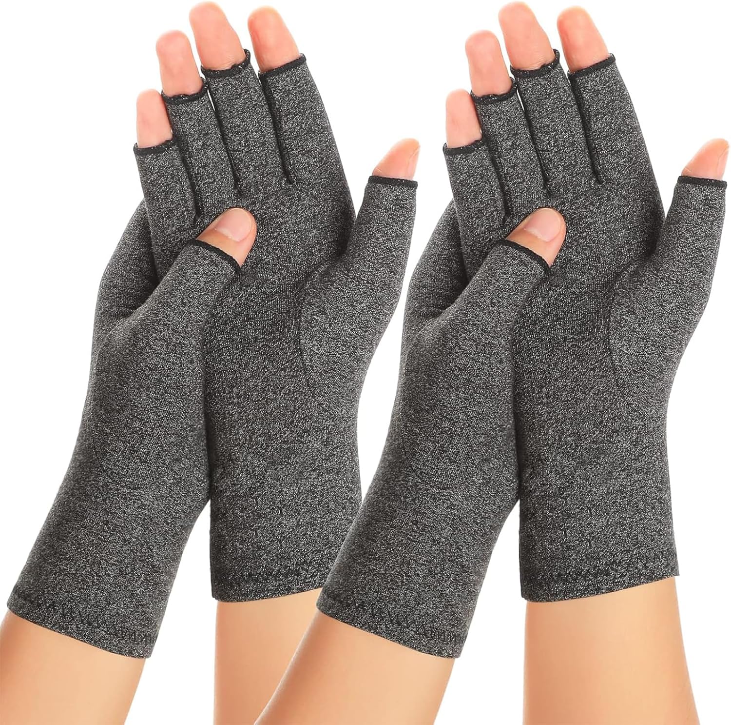 SUPERFA 2 Pairs Compression Gloves for Arthritis for Women and Men, Bamboo Arthr...