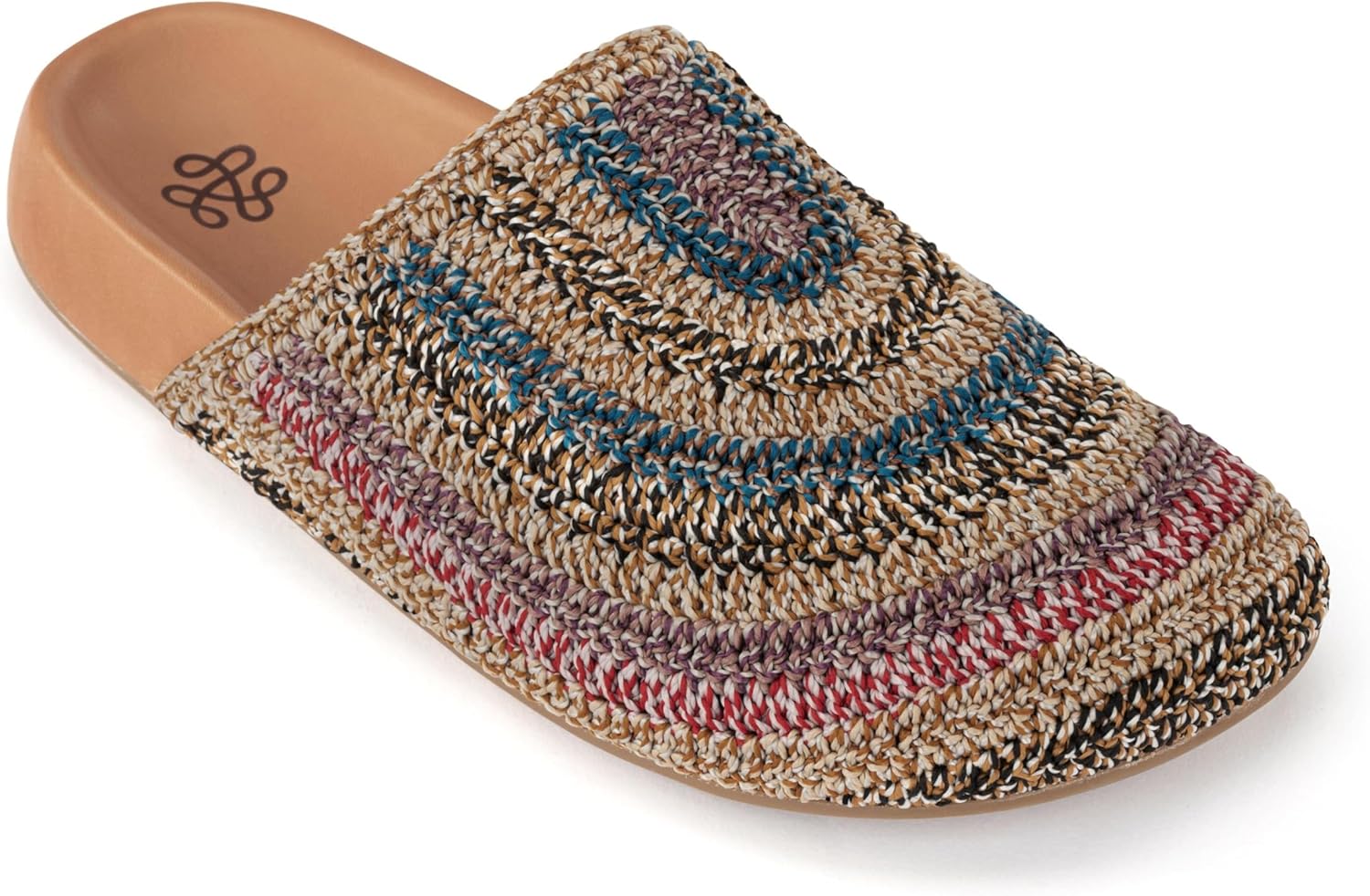 The Sak Bolinas Clog in Crochet and Leather, Slip On Entry 9 Ubud Stripe
