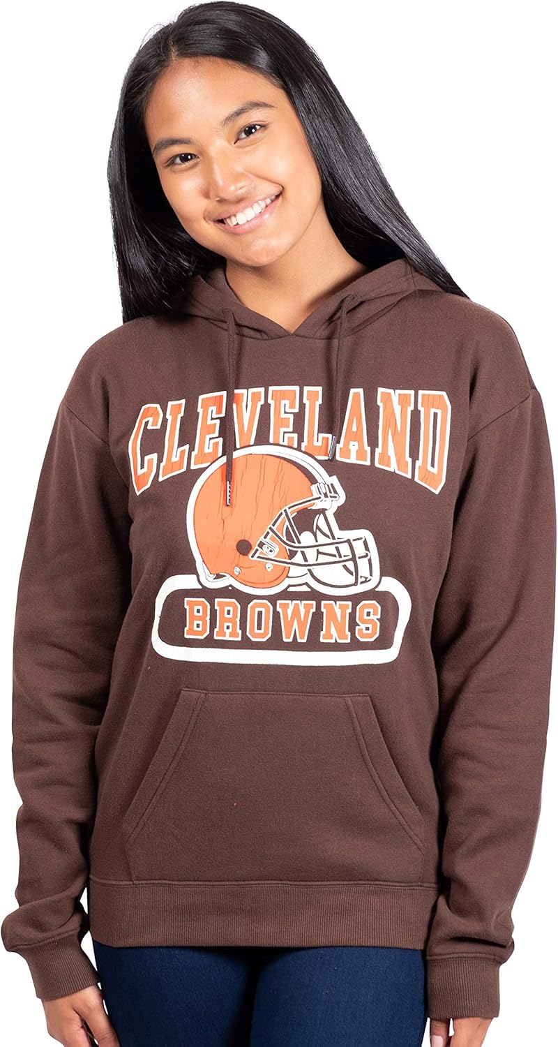 Ultra Game Women's NFL Official Super Soft Hoodie Pullover Sweatshirt Cleveland...