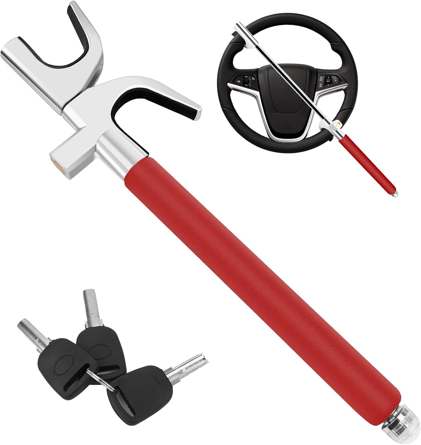 SURDOCA Multifunction Steering Wheel Lock – High Security Anti Theft Steering Wh...
