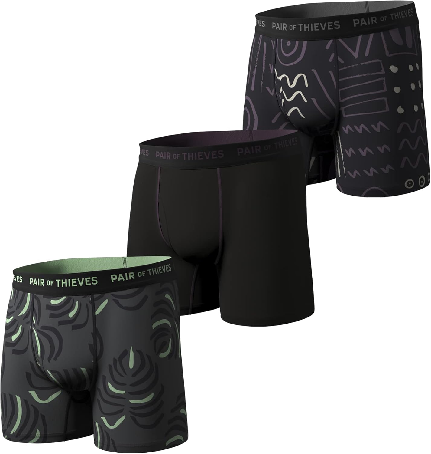 Pair of Thieves Super Soft Boxer Briefs for Men Pack, 3 Pack Underwear, AMZ Excl...