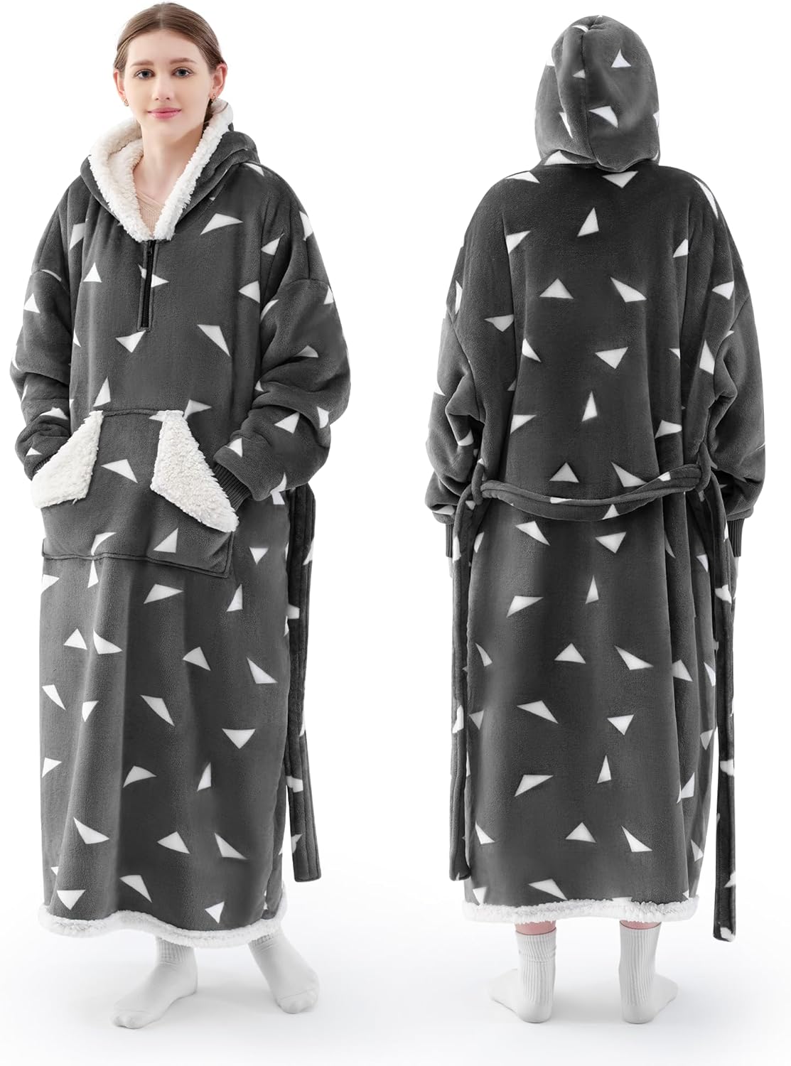 Touchat Wearable Blanket Hoodie as Gifts for Women and Men,Warm and Cozy Large B...