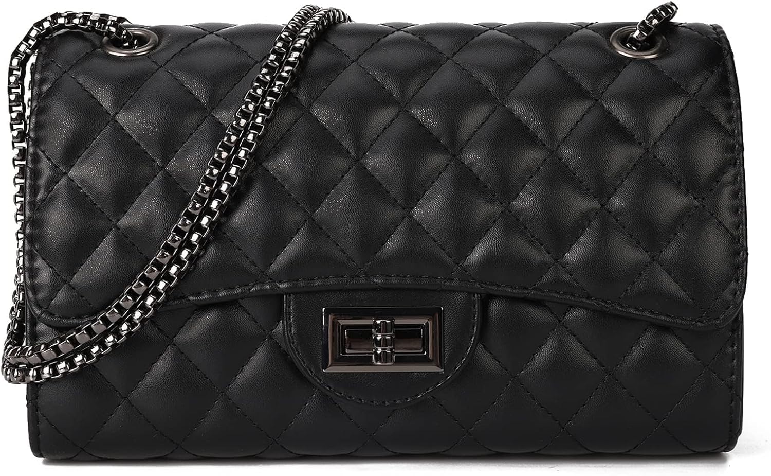 Gladdon Quilted Crossbody Bags for Women Leather Ladies Shoulder Purses with Cha...
