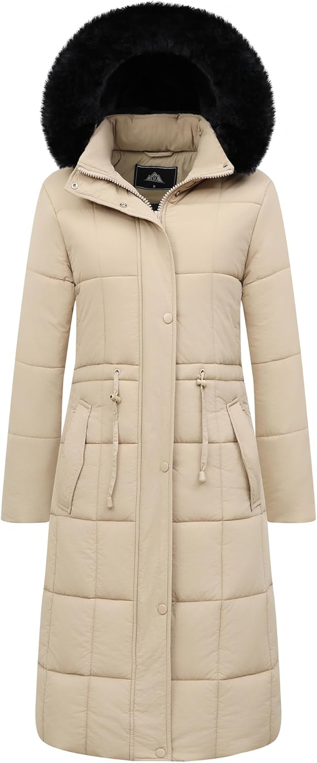 Women's Waterproof Long Winter Coat Thickened Down Alternative Jacket Warm Puffe...