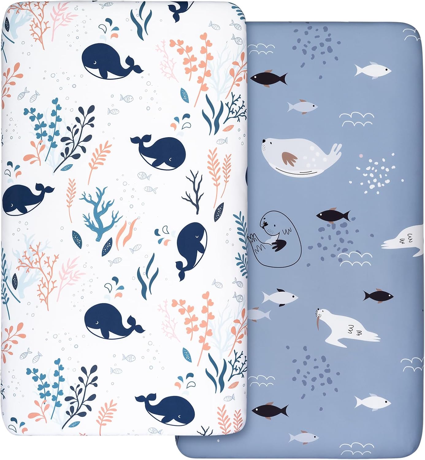 2 Pack Cot Sheets, 100% Microfiber- Breathable, 120 x 60cm Cozy and Lightweight...