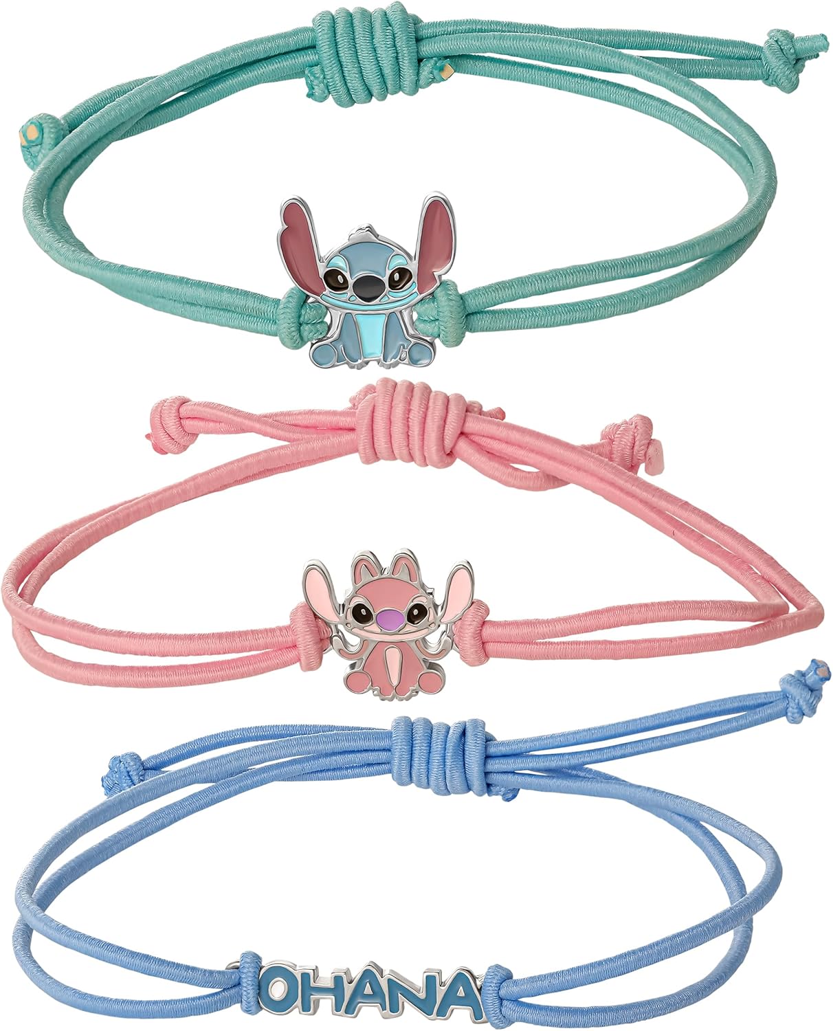 Disney Lilo & Stitch Bracelet 3-Piece Set Official License, Stitch and Angel Cor...