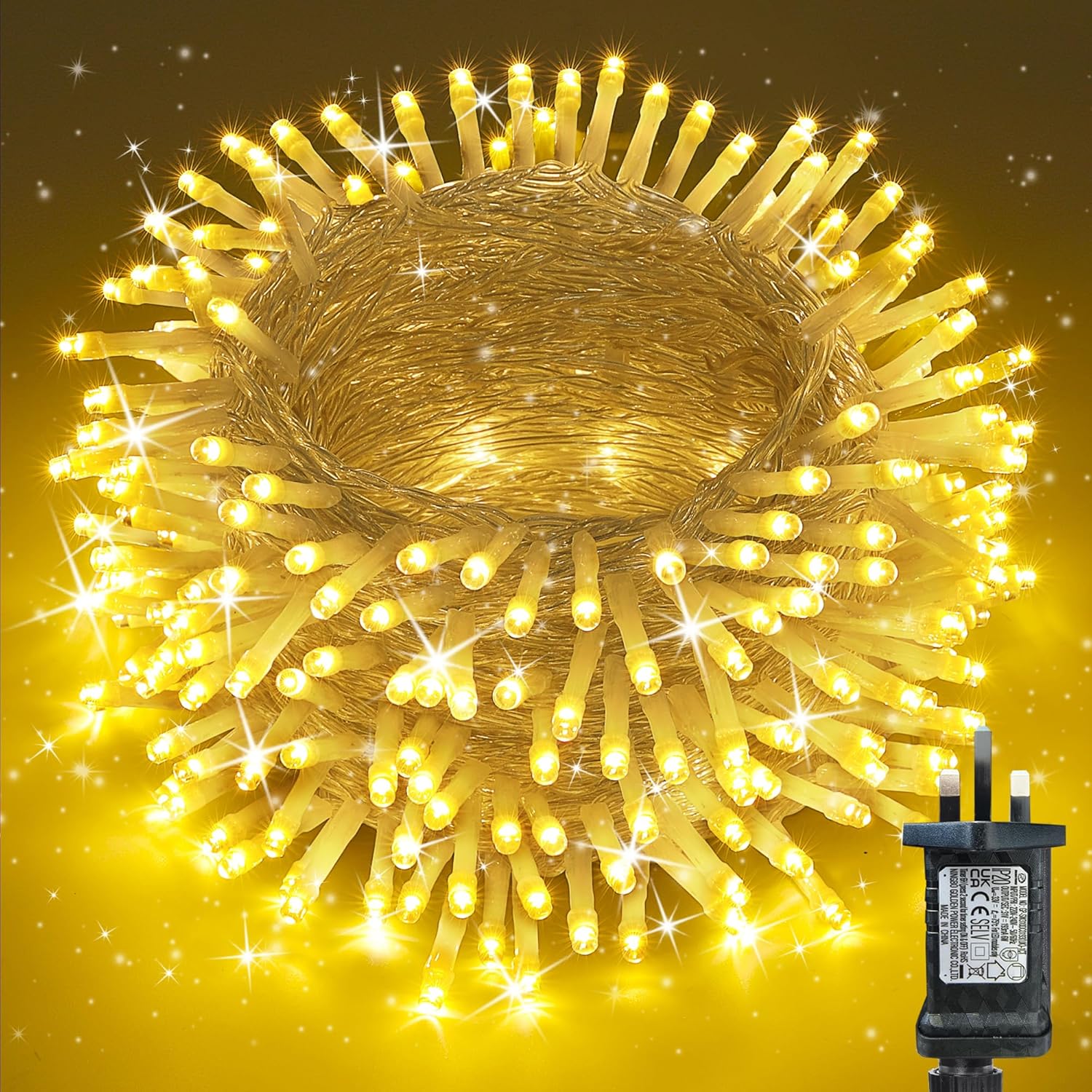 Moxled Fairy Lights Plug in Waterproof - 38M/124ft 350 LED String Lights Mains P...