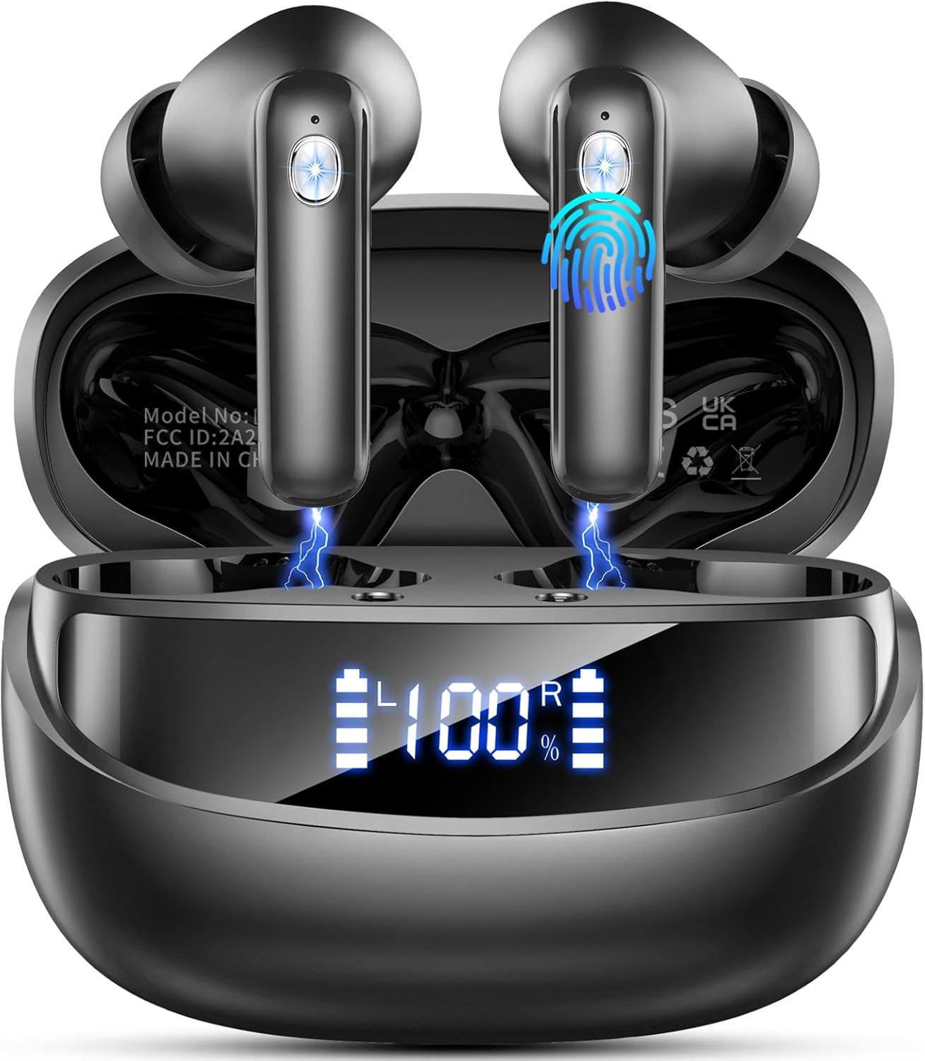 Earbuds Wireless Bluetooth Headphone, Bluetooth 5.4 Earbuds Noise Cancelling, 4...