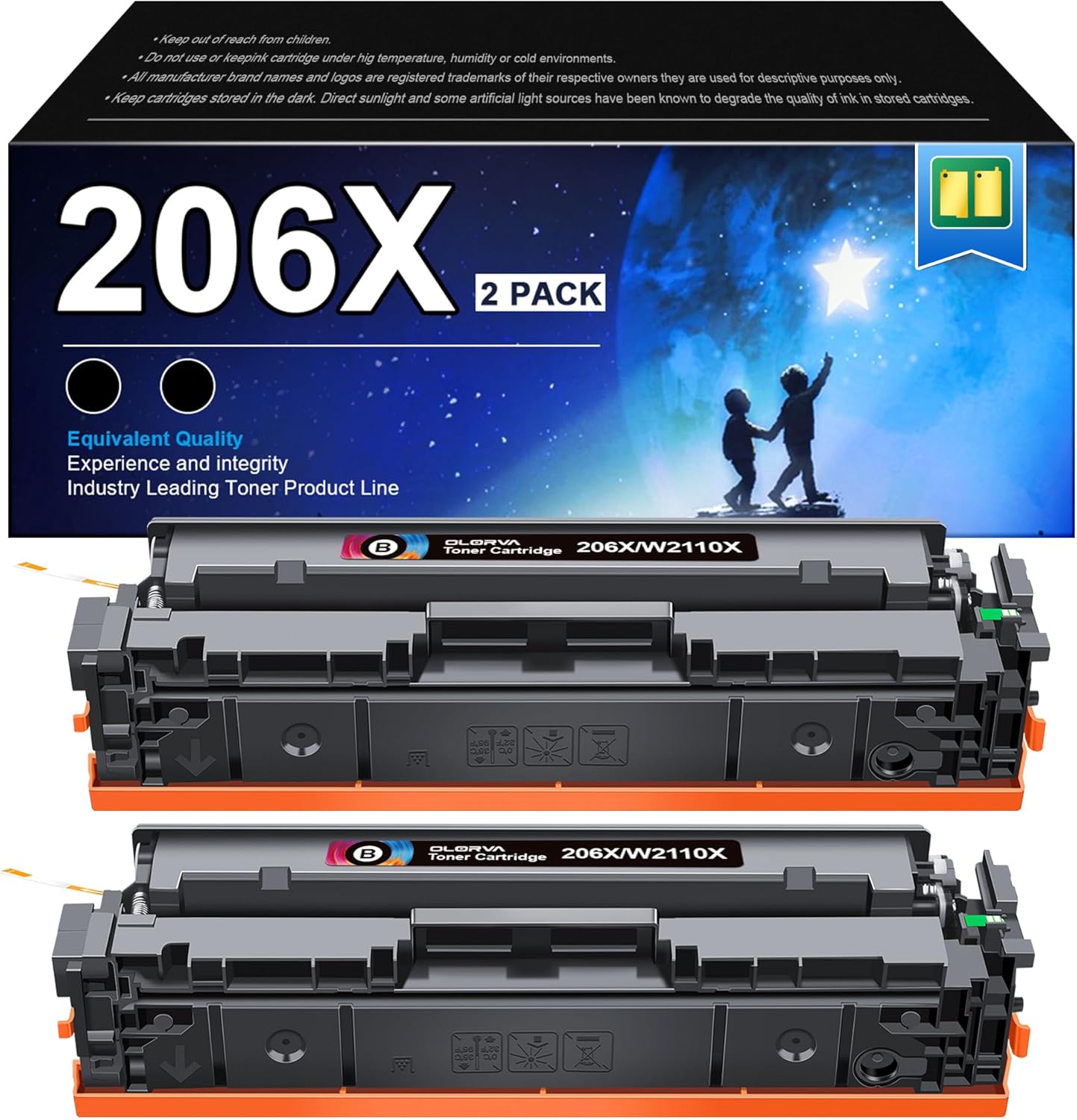 206X Black Toner Cartridge 206A Replacement for HP 206X 206A Black Toner Cartrid...