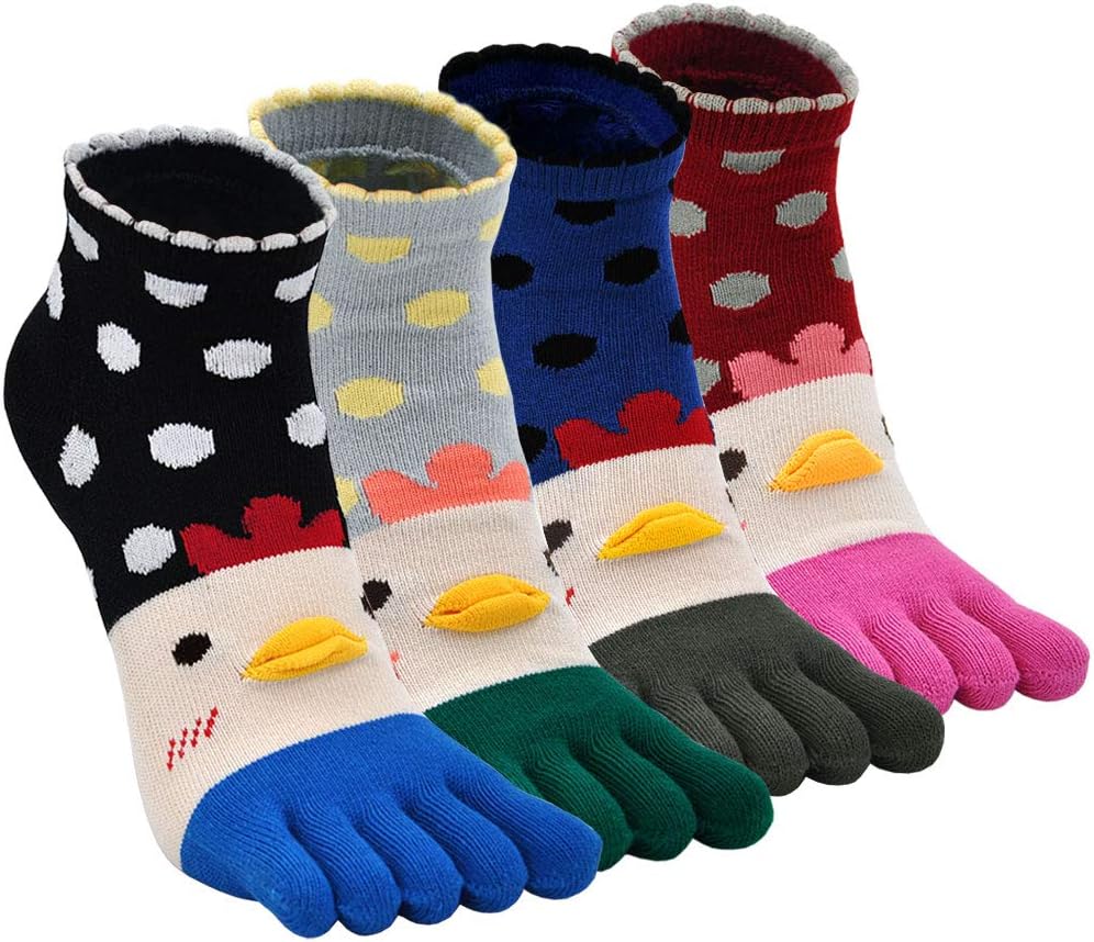 ZFSOCK Toe Socks for Women Five Finger Socks Cotton Ankle Sock with Toes Novelty...