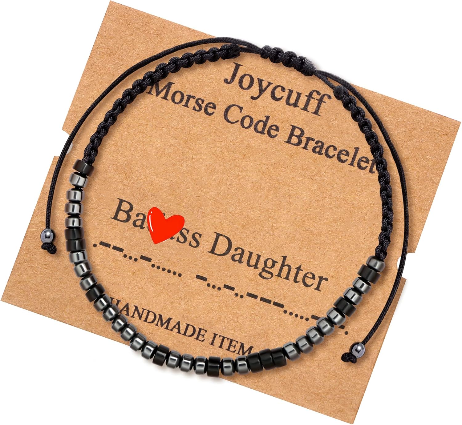 JoycuFF Morse Code Bracelets for Women Men Gifts for Her Him Mom Dad Daughter Si...