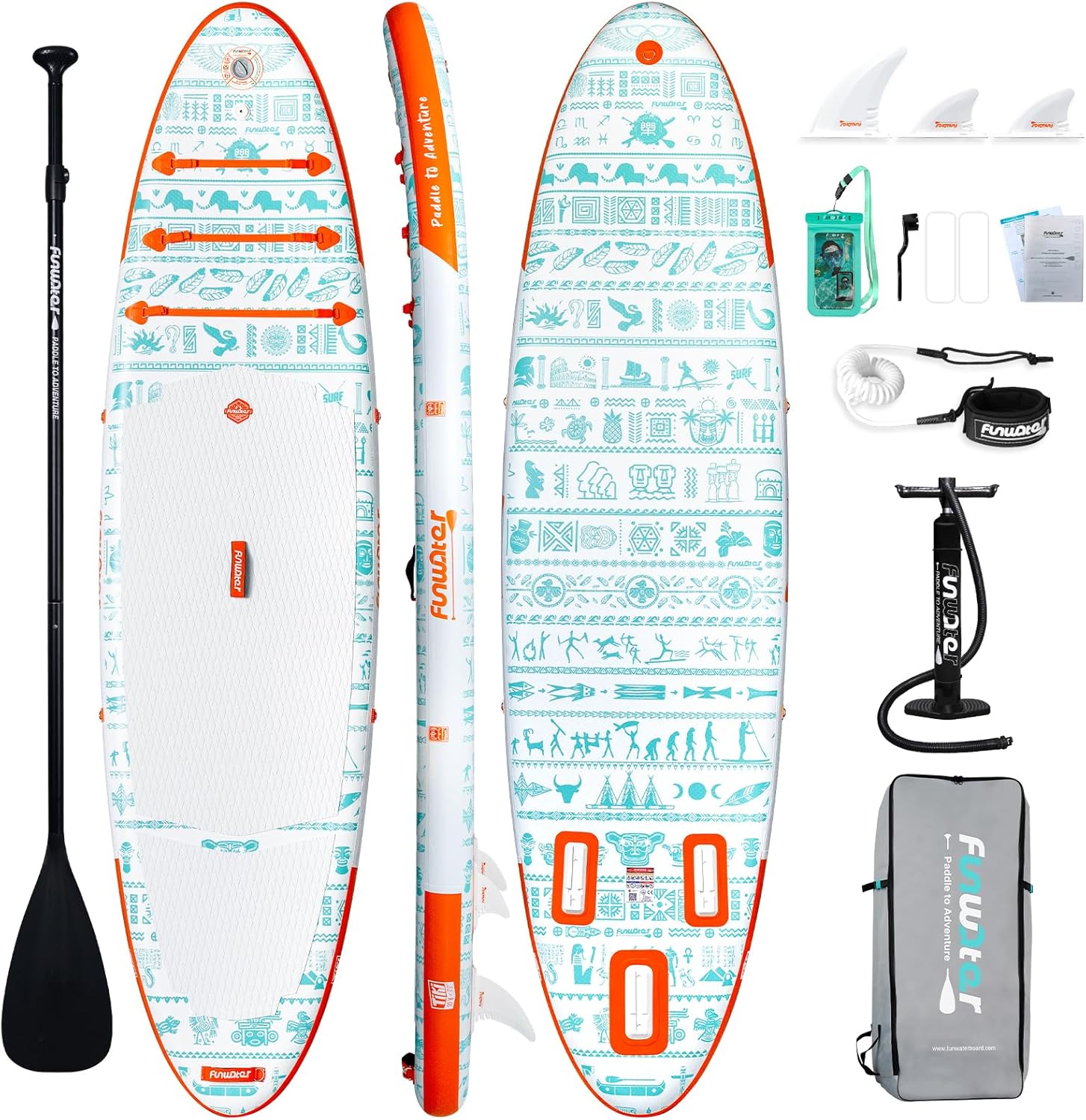 FunWater Inflatable Paddle Boards Ultra-Light Stand Up Paddleboard with Differen...