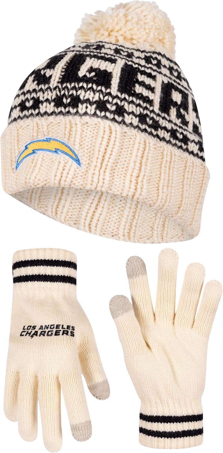 Ultra Game Adults Unisex NFL Official Super Soft Cable Knit Winter Beanie Knit H...