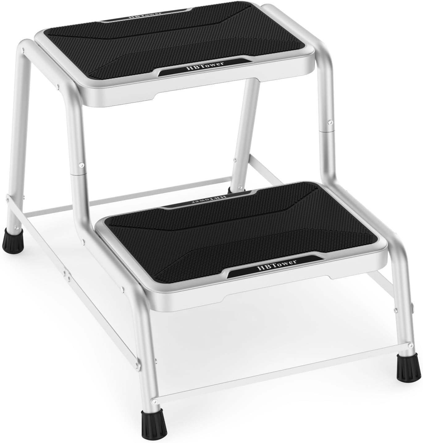 HBTower 2 Step Stool, Stepping Stools for Adults Kids with Non-Slip Rubber Feet,...