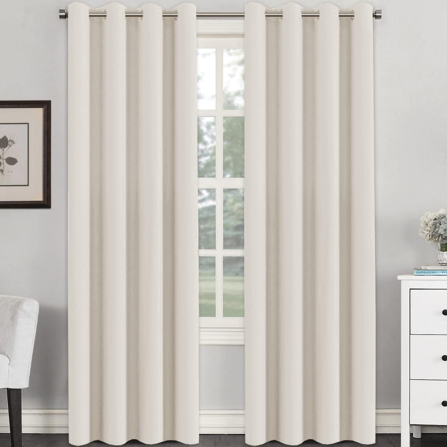 H.VERSAILTEX Room Darkening Curtains for Living Room Light Reducing Thermal Insu...