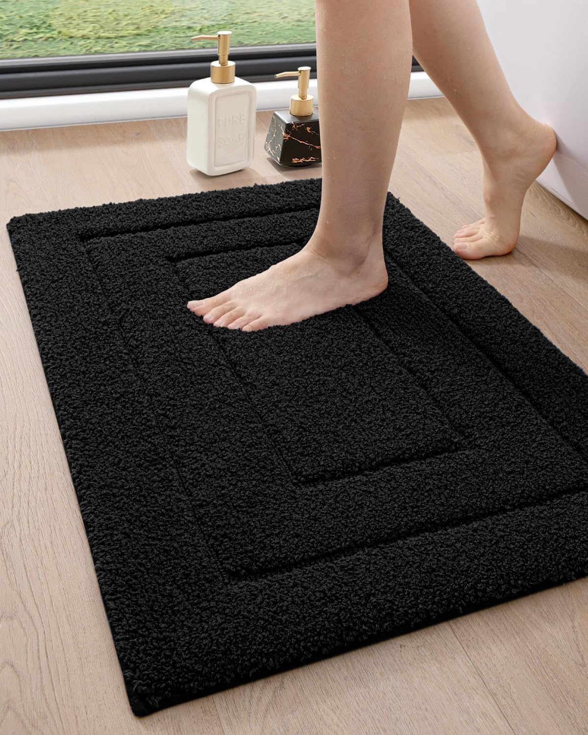 DEXI Bathroom Rug Mat, Extra Soft Absorbent Premium Bath Rug, Non-Slip Comfortab...