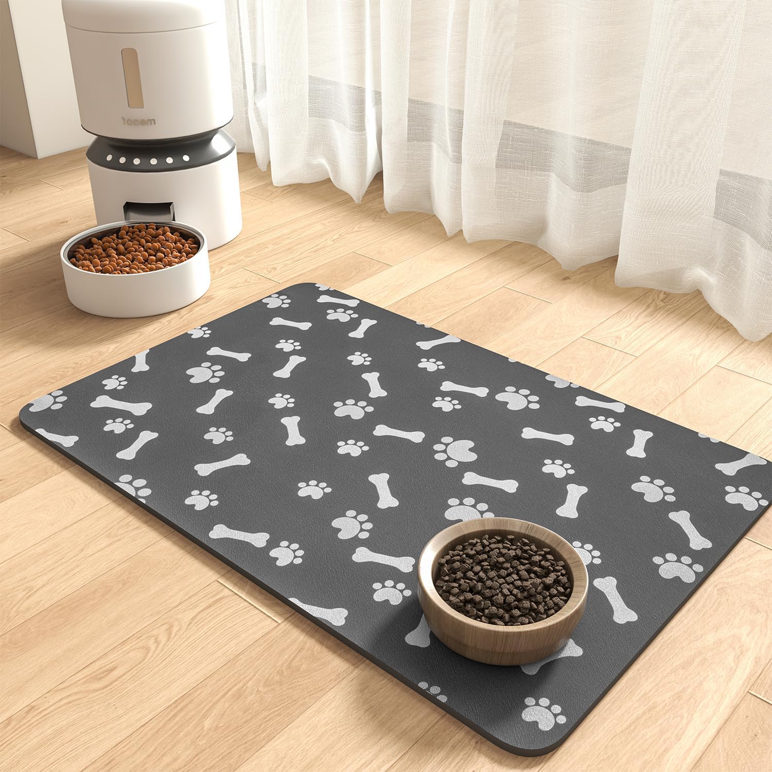 Pet Feeding Mat-Absorbent Dog Food Mat-Dog Mat for...