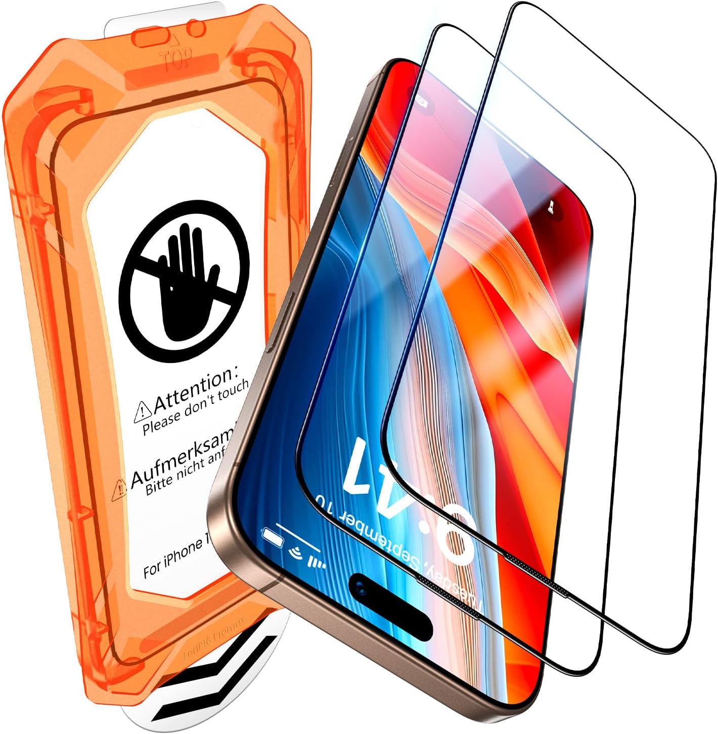 UniqueMe for iPhone 16 Pro Max Screen Protector, [Military Grade Shatterproof &...