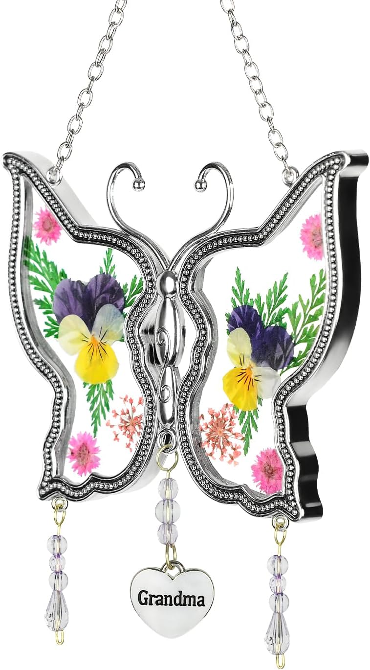 Butterfly Gifts for Grandma Hanging Wind Chime for Grandma Mom Unique Birthday G...