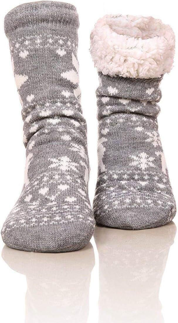FRALOSHA Fuzzy Warm Slipper Socks Women Winter floor Socks Super Soft lined with...
