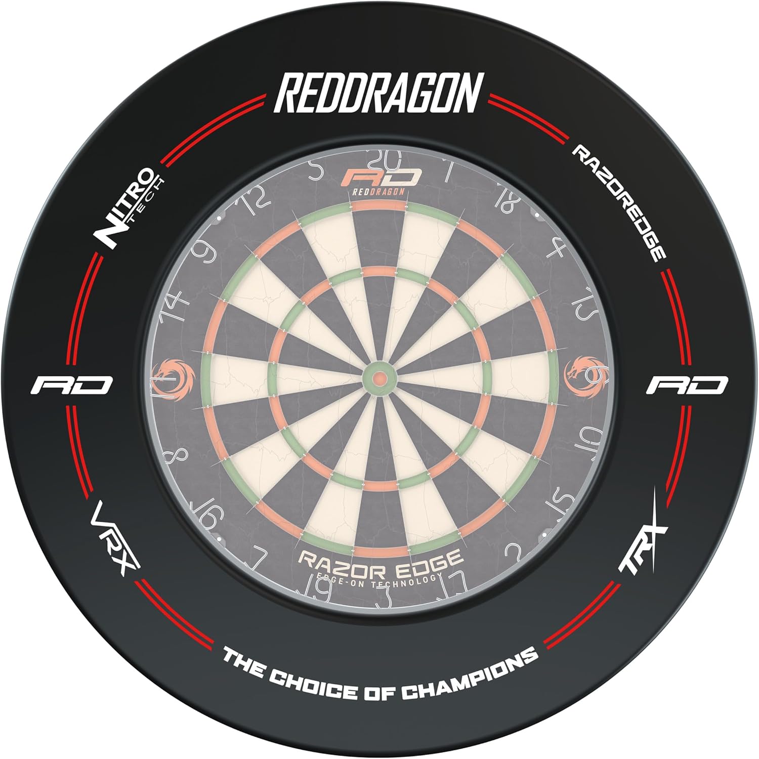 RED DRAGON Dartboard Surround Black