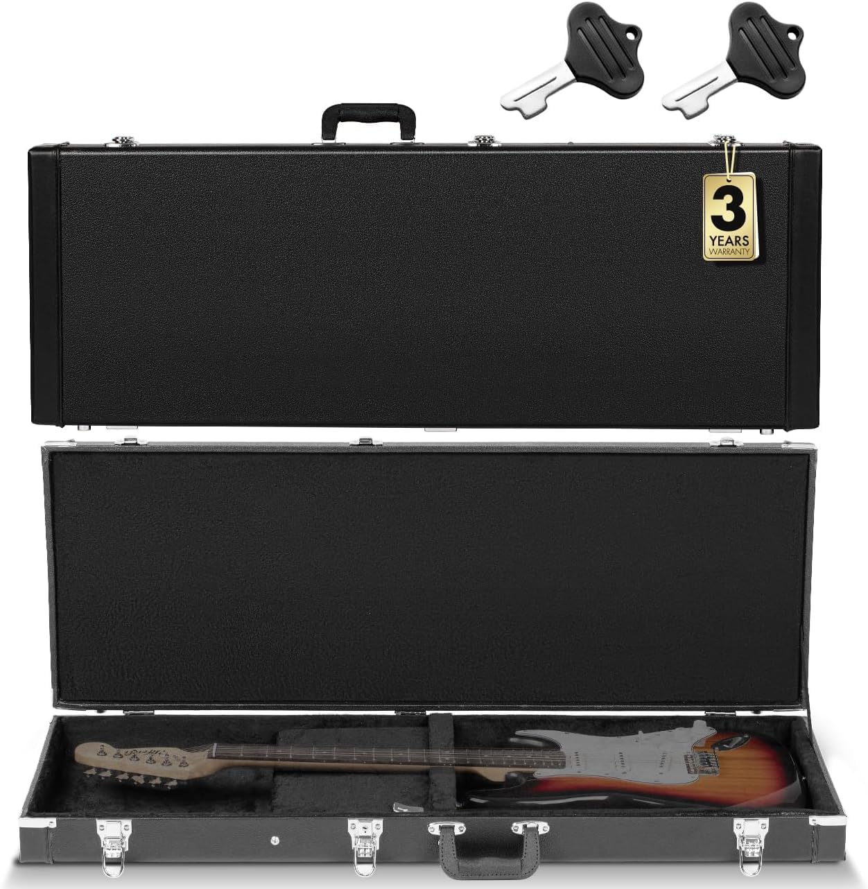 CAHAYA Electric Guitar Hard Shell Case Portable Square Guitar Case Hardshell for...