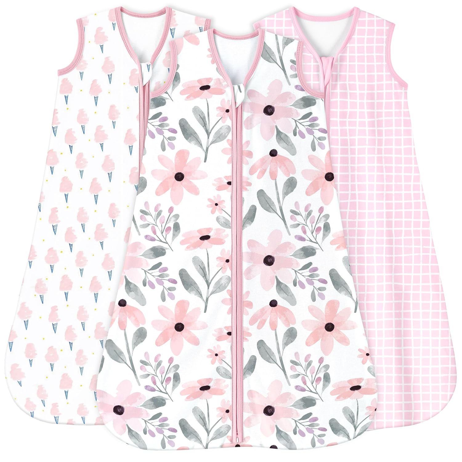 Yoofoss Baby Sleep Sack 6-12 Months 0.5 Tog Wearable Blanket for Baby, 3 Pack 10...