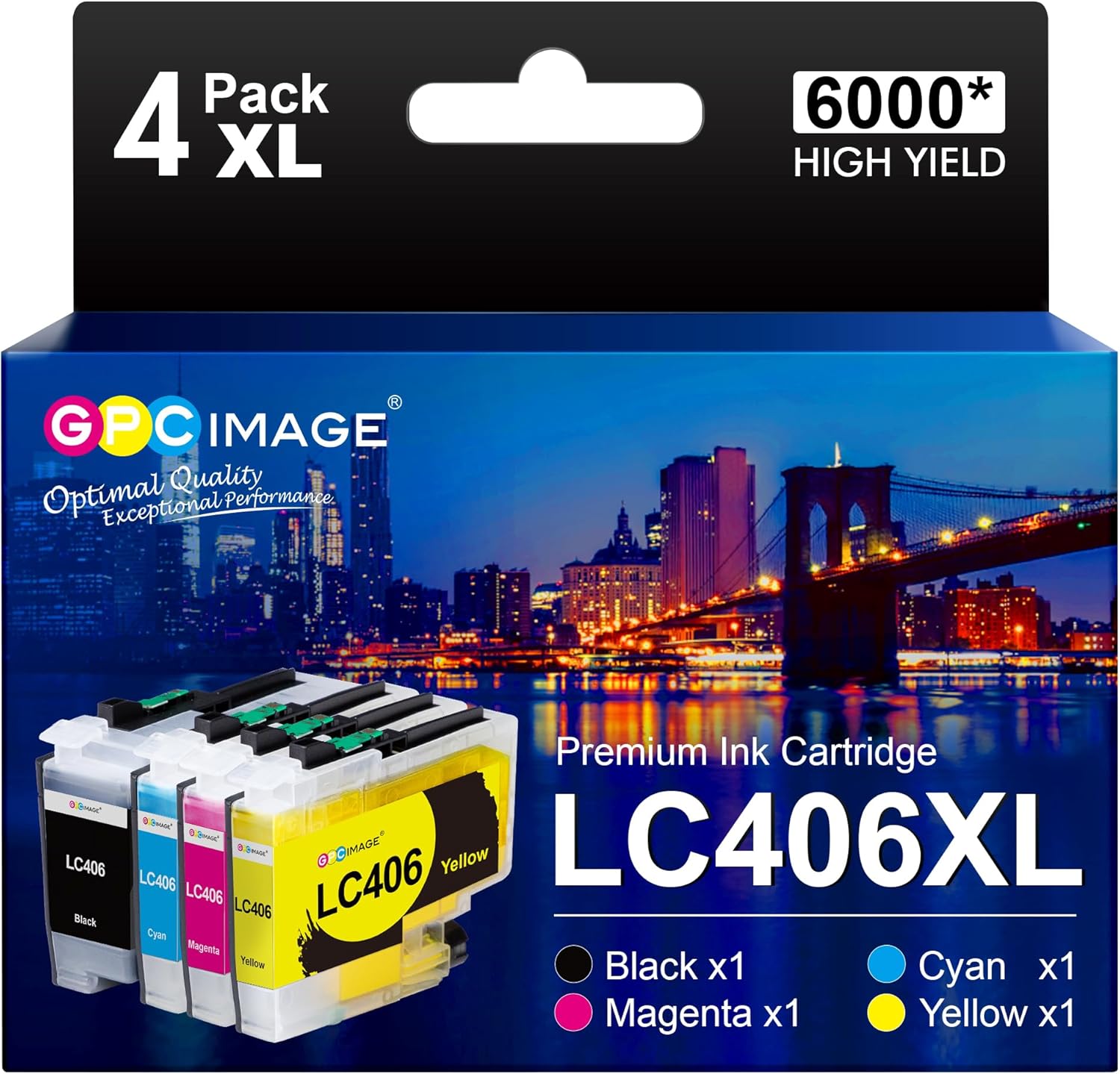 GPC Image LC406XL High Yield Ink Cartridge for Brother Printer for Brother LC406...