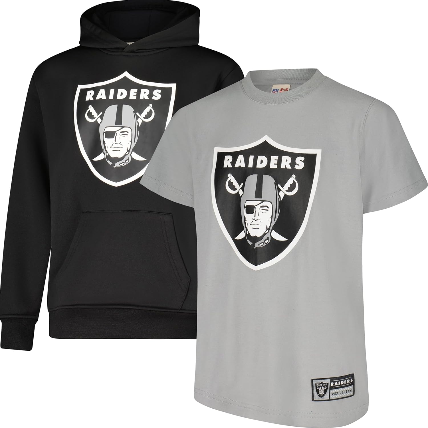 Ultra Game NFL Official Youth Super Soft T-Shirt & Hoodie Sweatshirt Set (Sizes...