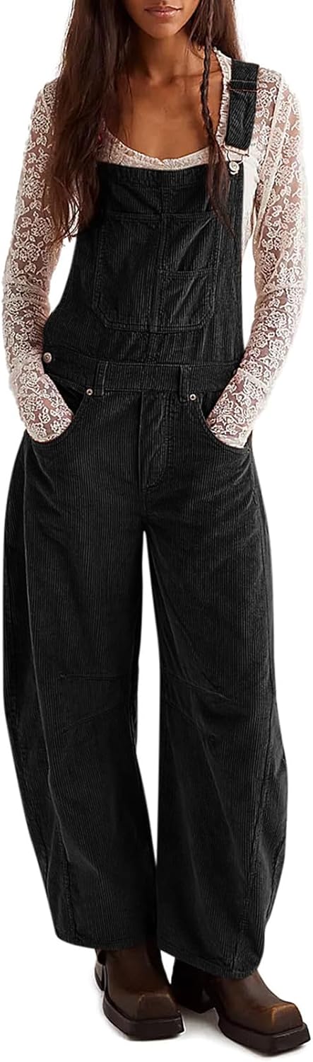 Yousify Overalls for Women Loose Fit Wide Leg One Piece Jumpsuits Casual Fleece...