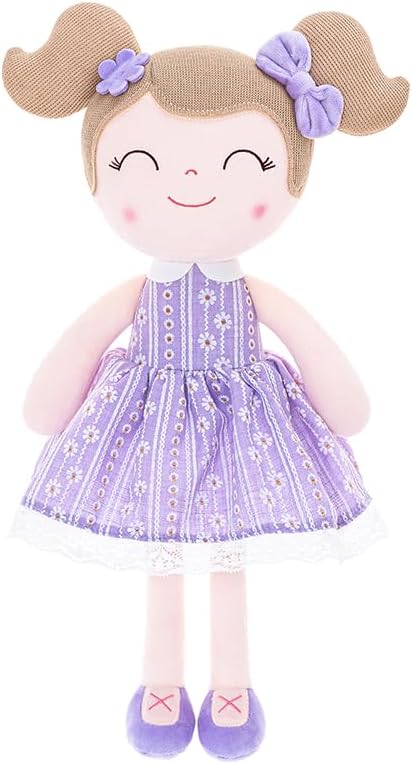 Gloveleya Dolls Baby Girl Gifts Soft Plush Lavender Daisies Doll 16 inches A002...
