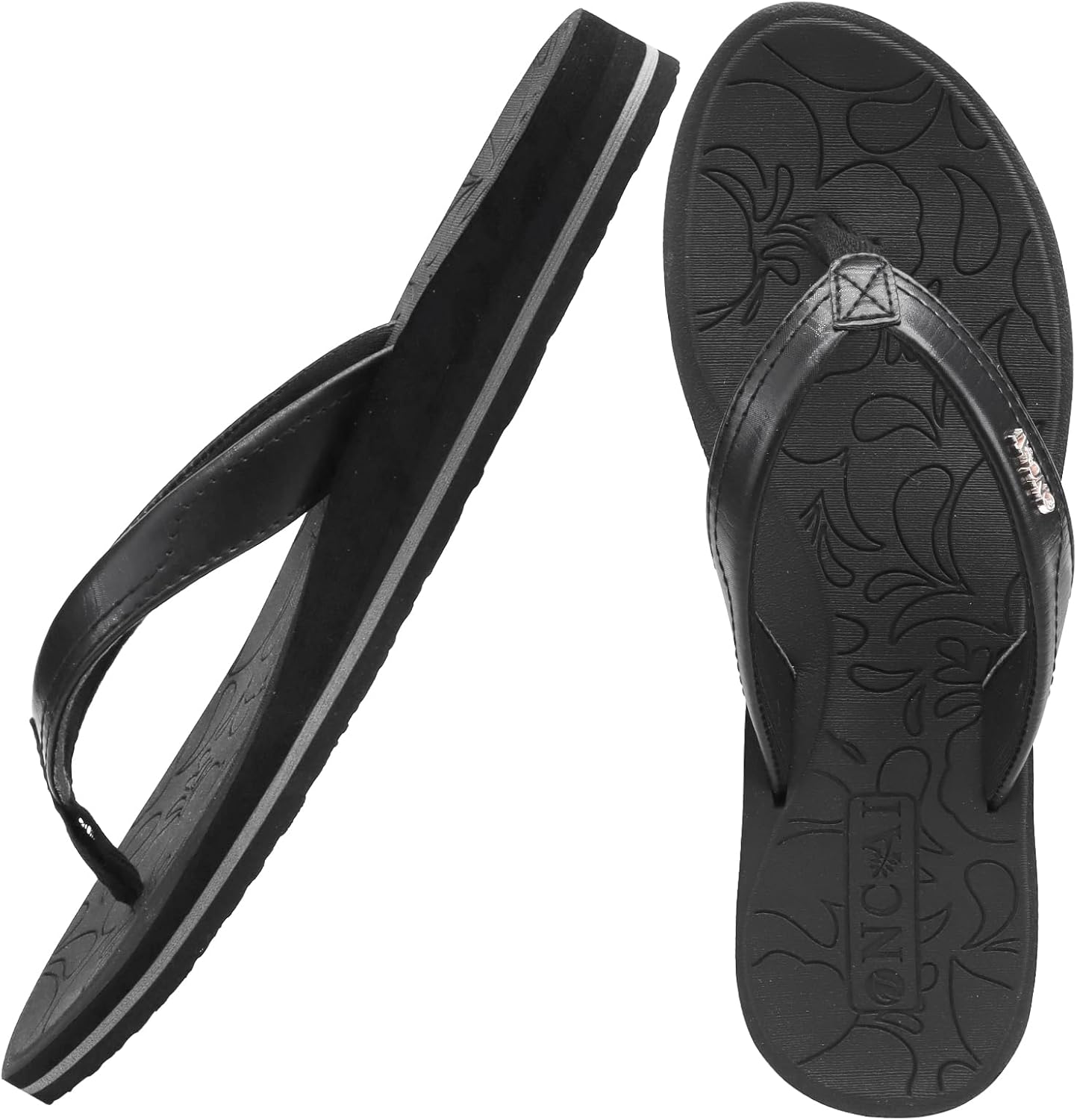 ONCAI Flip Flops For Women Yoga Mat Comfortable Beach Thong Sandals With Arch Su...