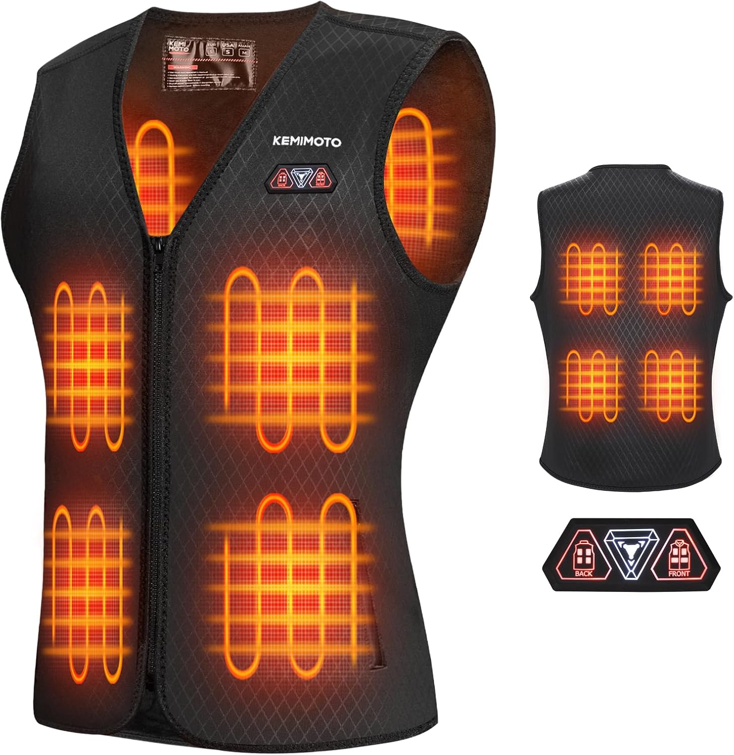 KEMIMOTO Women's Heated Vest, Rechargeable Heated Vest 3 Stalls Adjustable Tempe...