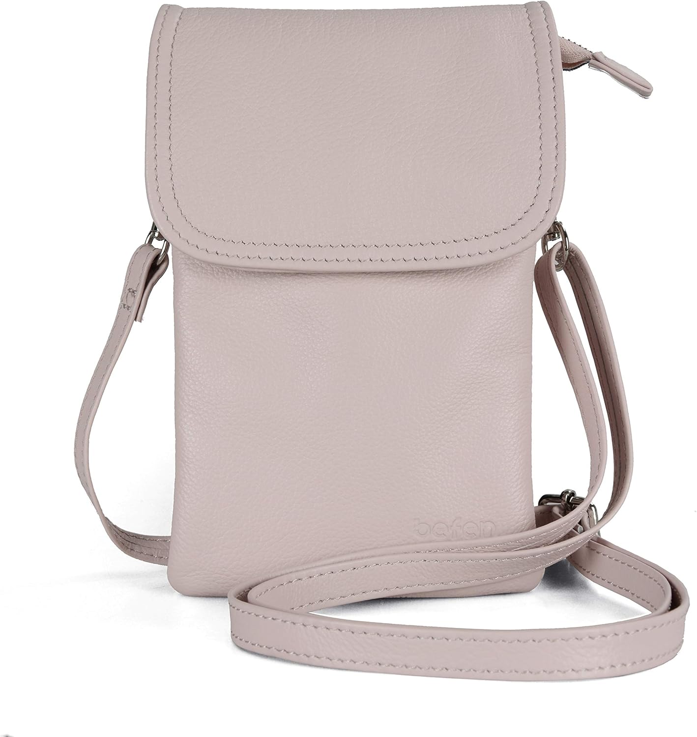 befen Genuine Leather Phone Bag, Real Leather Phone Purse, Small Phone Cross Bod...