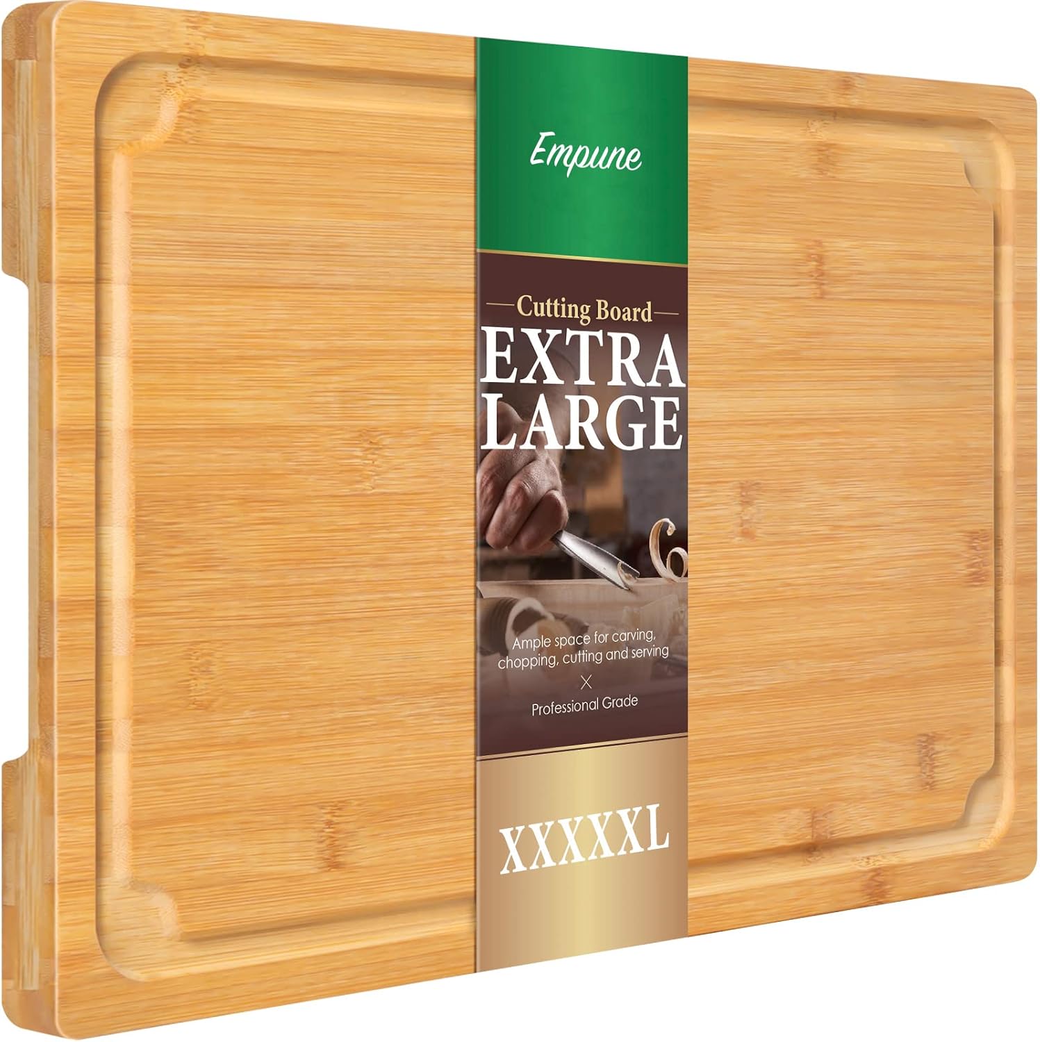 36 x 24 Extra Large Cutting Board, Bamboo Cutting Boards for Kitchen with Juice...