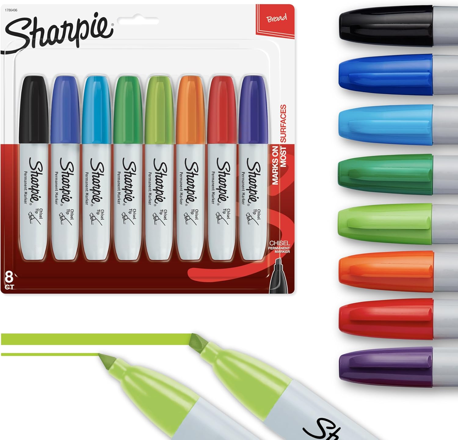 Sharpie Permanent Markers, Chisel Tip Marker Set, Poster Markers, Markers For Wo...