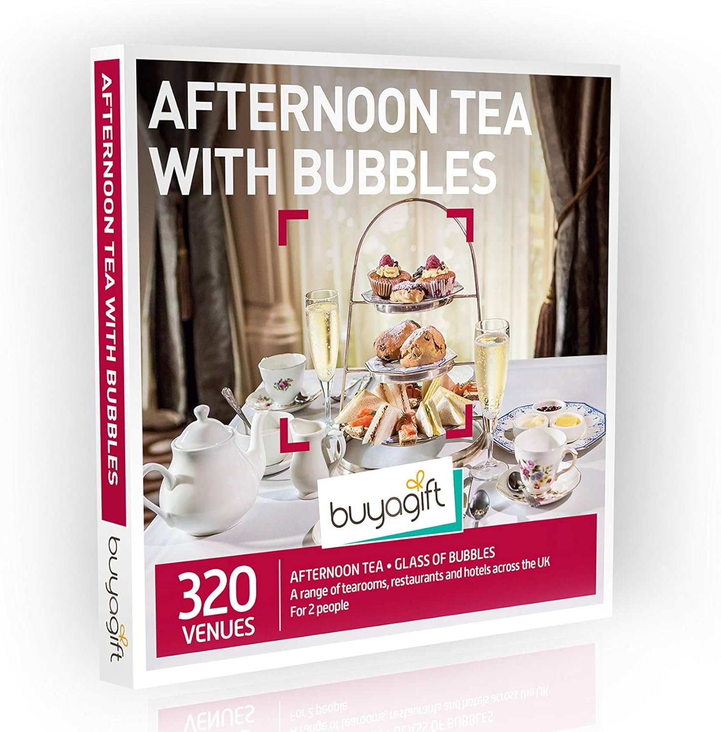 Buyagift Afternoon Tea with Bubbles Gift Experiences Box - 320 traditional after...