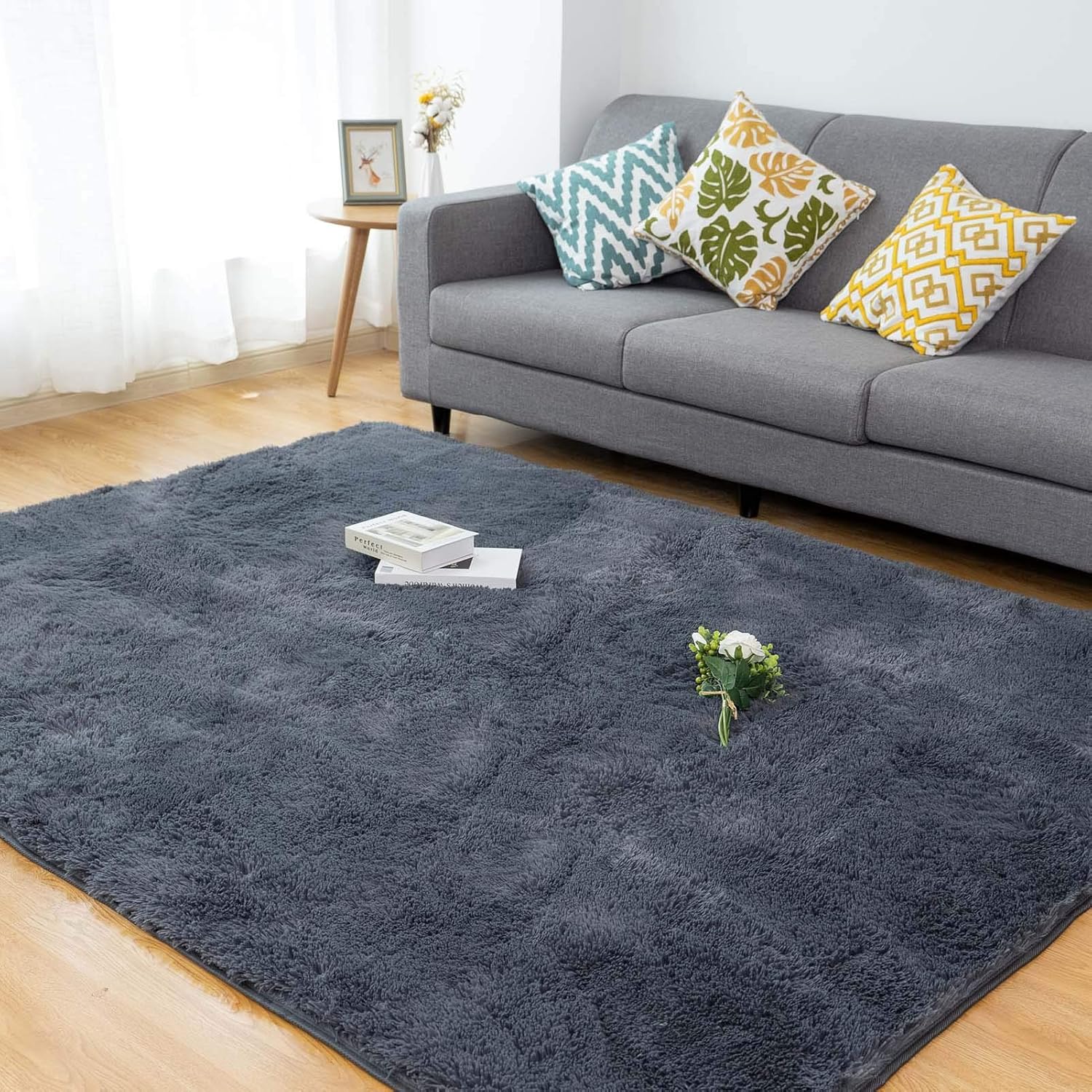 CHOSHOME Rugs Living Room Large Super Soft Bedroom Rug Anti Slip Rugs Fluffy Rug...