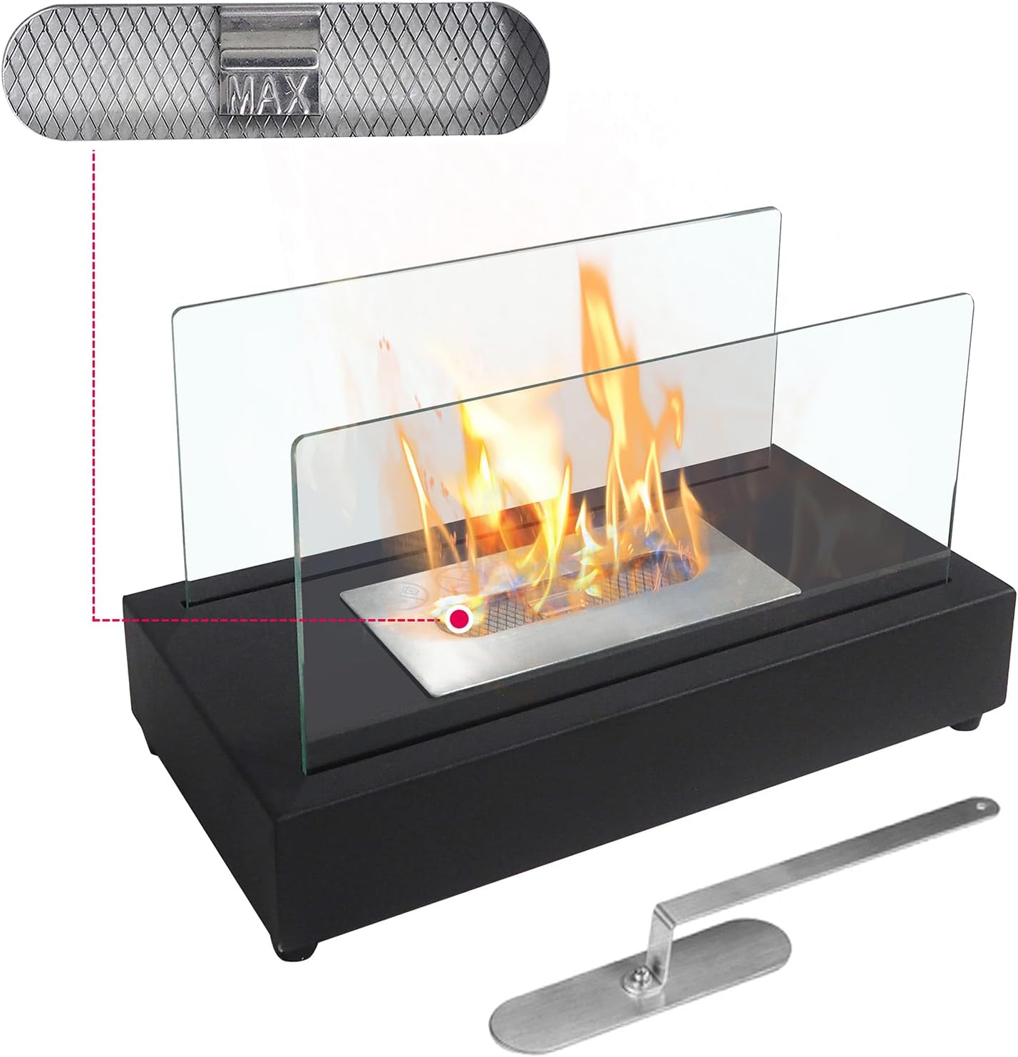 ATR ART TO REAL Tabletop Bioethanol Fireplace,0.5L...