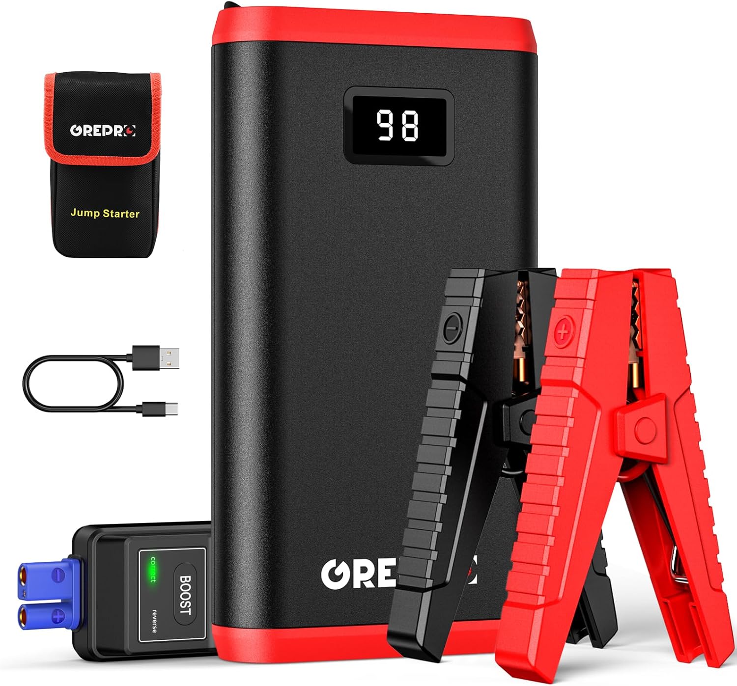 GREPRO Car Battery Jump Starter, 2000A Battery Jumper Starter Portable for Up to...