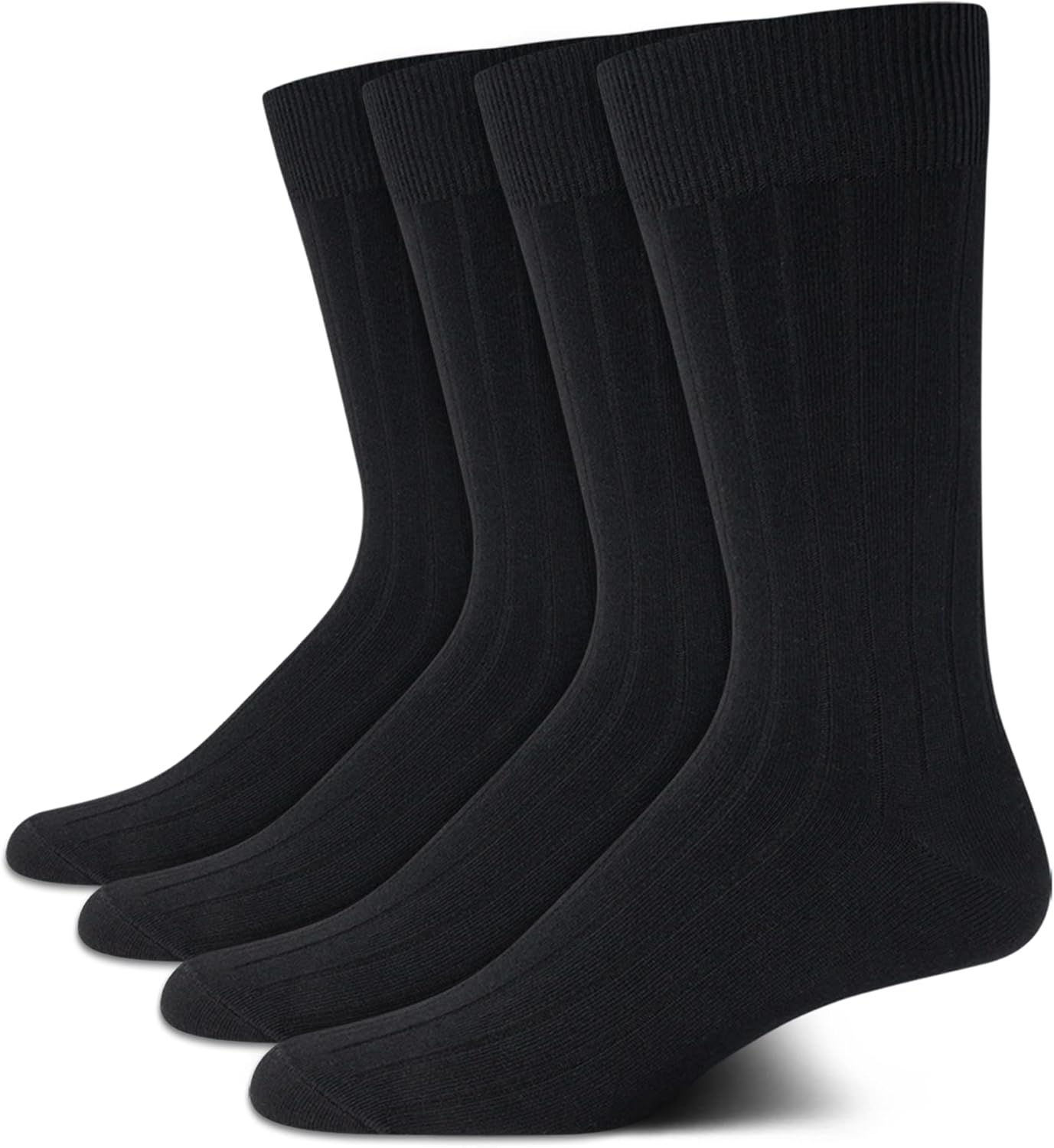 Calvin Klein Men's Crew Socks - 4 Pack Lightweight Combed Cotton Blend Dress Soc...