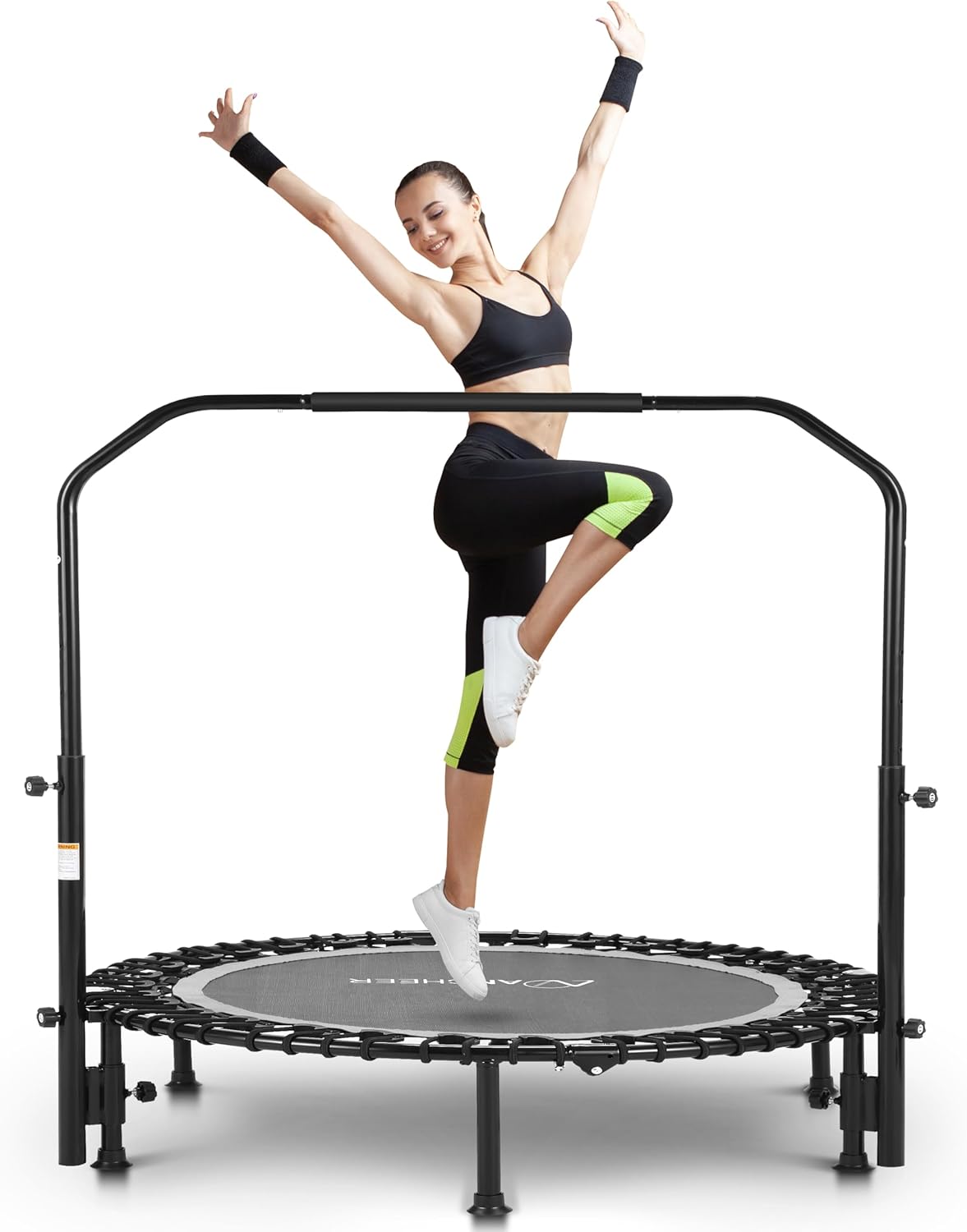 Mini Trampoline for Adults, ANCHEER Indoor Trampoline with Bungees 450 lbs Max L...