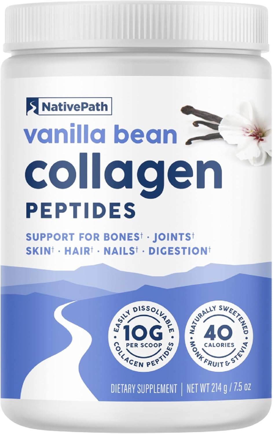 NativePath Collagen Peptides - Hydrolyzed Type 1 & 3 Collagen. Keto & Paleo Gras...