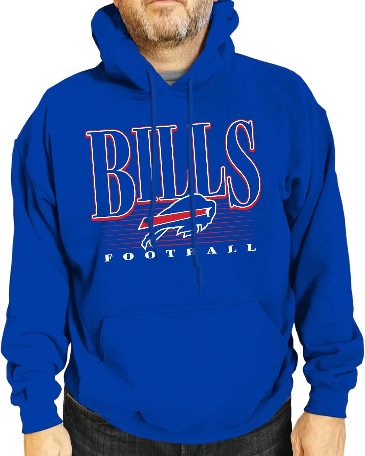 Team Fan Apparel NFL Adult Unisex Overtime Blueprint Soft Fleece Hooded Sweatshi...