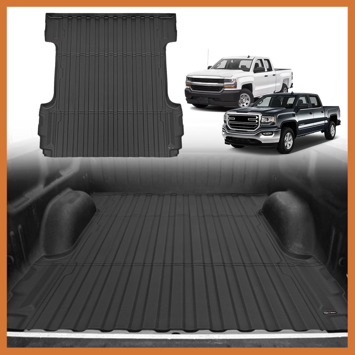 TripleAliners Truck Bed Mat Compatible with 2007-2018 Chevy Silverado/GMC Sierra...