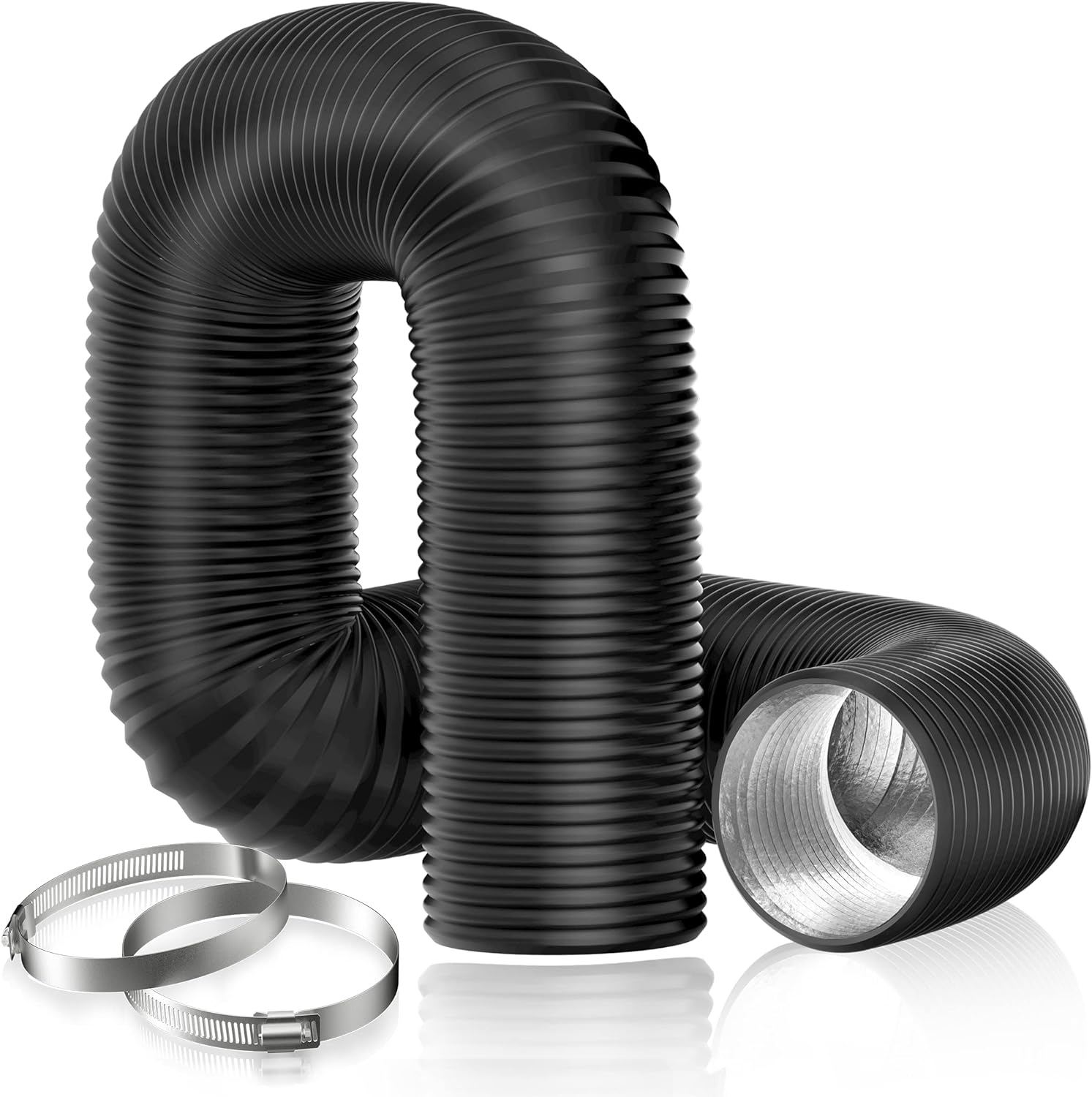 Hon&Guan 75mm Air Ducting 2.5m PVC Aluminium Foil Flexible Ducting Hose with Sta...